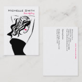 Reizendes Mädchen mit dem gewelltes Haar Visitenkarte (Vorne/Hinten)