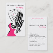 Reizendes Mädchen mit dem gewelltes Haar Visitenkarte (Vorne/Hinten)