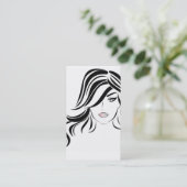 Reizendes Mädchen mit gewelltes Haar und Visitenkarte (Stehend Vorderseite)