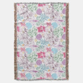 Reizendes Muster mit bunten Blumen Decke (Vorderseite Vertikal)