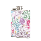 Reizendes Muster mit bunten Blumen Flachmann (Links)