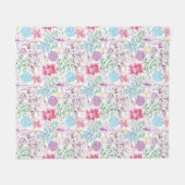 Reizendes Muster mit bunten Blumen Fleecedecke (Vorderseite (Horizontal))