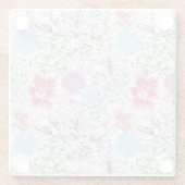 Reizendes Muster mit bunten Blumen Glasuntersetzer (Rückseite)