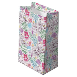 Reizendes Muster mit bunten Blumen Kleine Geschenktüte