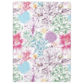 Reizendes Muster mit bunten Blumen Klemmbrett (Rückseite)