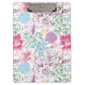 Reizendes Muster mit bunten Blumen Klemmbrett (Vorderseite)