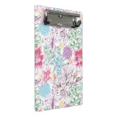 Reizendes Muster mit bunten Blumen Mini Klemmbrett (Schrägansicht)