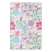 Reizendes Muster mit bunten Blumen Mini Klemmbrett (Rückseite)