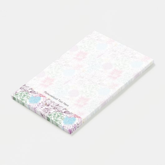 Reizendes Muster mit bunten Blumen Post-it Klebezettel (angewinkelt)