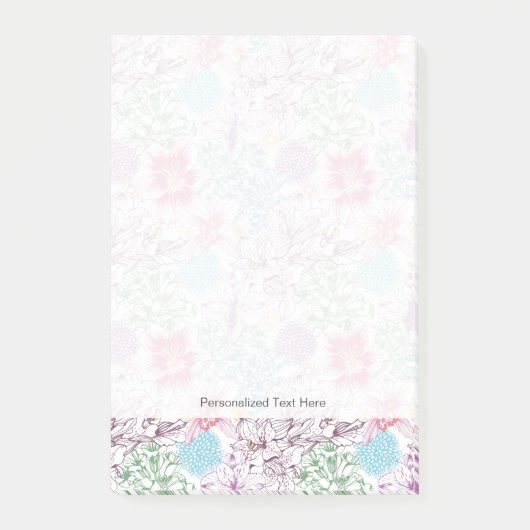 Reizendes Muster mit bunten Blumen Post-it Klebezettel (Vorderseite)