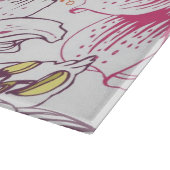 Reizendes Muster mit bunten Blumen Schneidebrett (Ecke)