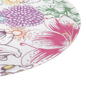 Reizendes Muster mit bunten Blumen Schneidebrett (Ecke)