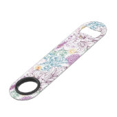 Reizendes Muster mit bunten Blumen Speedflaschenöffner (Rückseite Schrägansicht)