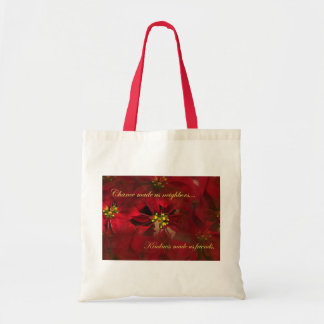 Reizendes Nachbarweihnachtspoinsettia-Geschenk Tragetasche