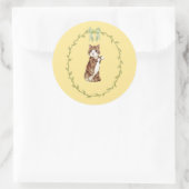 Reizendes Osterkätzchen Runder Aufkleber (Tasche)