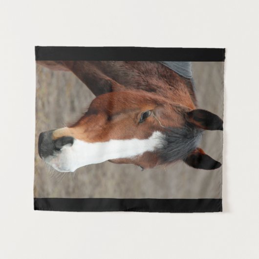 Reizendes Pferdegesicht Wandteppich (Vorderseite (Horizontal))