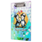 Reizendes Pinguin-Paar Klemmbrett (Links)