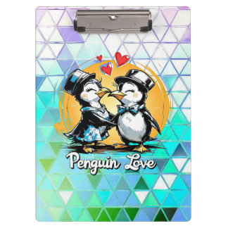 Reizendes Pinguin-Paar Klemmbrett