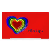 reizendes Regenbogenherz Magnetische Visitenkarte (Vorderseite)