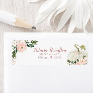 Reizendes rosa florales weißes Kürbis Herbst-Baby-