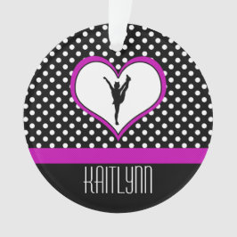 Reizendes rosa Herz mit Tupfen-Beifall Ornament