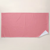 Reizendes Rosa Vollton Strandtuch (Vorderseite)