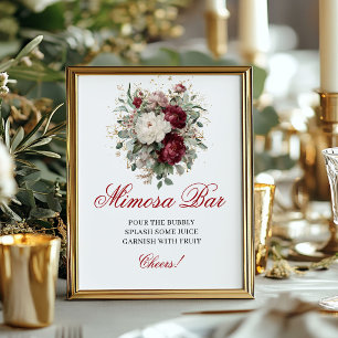 Reizendes Rosé-Burgunder-Mimosa-Bar-8x10-Schild Poster