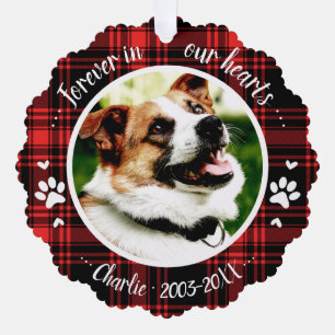 Reizendes Rustikales Hunde-Memorial-Foto Ornament Karte