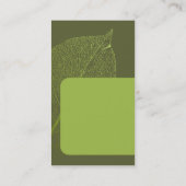 reizendes und niedliches grünes visitenkarte (Rückseite)