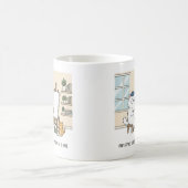Reizendes Weißkatze-Künstlerblock-Kätzchen-Muse-St Kaffeetasse (Mittel)