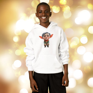 Reiziger Vater Weihnachts-Elf-Junge Hoodie