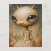 Reizvolle Alien-Fantasy Postkarte (Vorderseite)