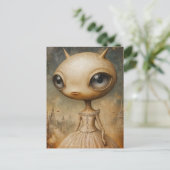 Reizvolle Alien-Fantasy Postkarte (Stehend Vorderseite)