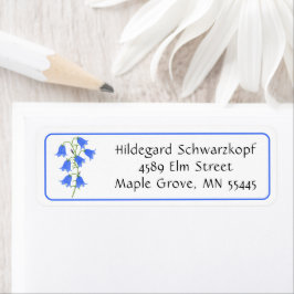 Reizvolle Blauglocken-Hochzeits-Rücksende-Adresset