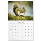 Reizvolle Eichhörnchen-Wildtier-Aquarellmalerei-Ku Kalender (Mär 2026)