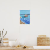 Reizvolle Fischerbootbucht Poster (Küche)