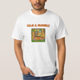 Reizvolle gemütliche Katzen- und Vögel-Szene - Vin T-Shirt