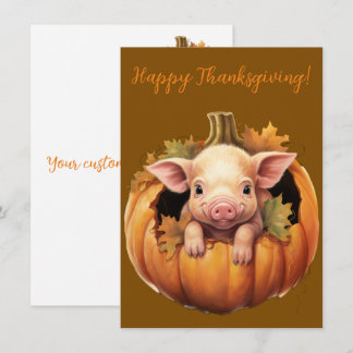 Reizvolle glückliche Thanksgiving-Schwein-Aquarell