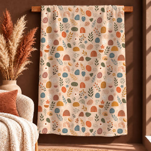 Reizvolle Herbst-Verbranntes Orange Staubgrün-Deck Fleecedecke