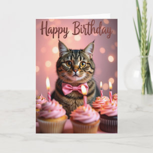 Reizvolle Katzenparty-Karte Karte