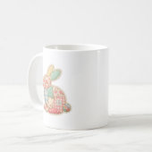 Reizvolle Patchwork-Hasen-Illustration Kaffeetasse (Vorderseite Links)