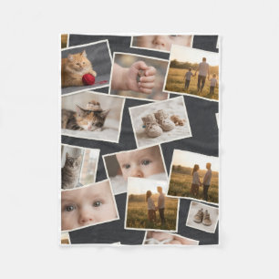 Reizvolle Pet- und Katzenfoto-Collage-Gitter-Flies Fleecedecke
