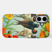 Reizvolle Schwalben und Blumen iPhone-Hülle Case-Mate iPhone Hülle (Rückseite (Horizontal))