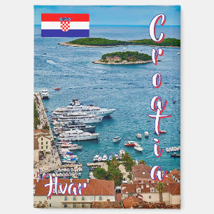 Reizvolle Stadt Hvar in Kroatien Reise Magnet