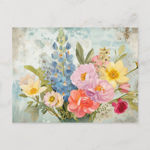 Reizvolle Vintage-Blumen-Muttertags-Postkarte Feiertagspostkarte