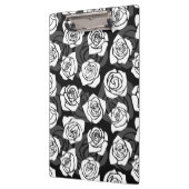 Reizvolle Vintage-Schwarze Rosen und weiße Rosen Klemmbrett (Links)