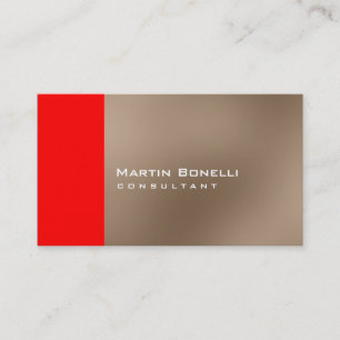 Reizvolle warme beige rote Streifen Visitenkarte