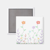 Reizvolle Wildblumen Magnet (Vorderseite/Rückseite)