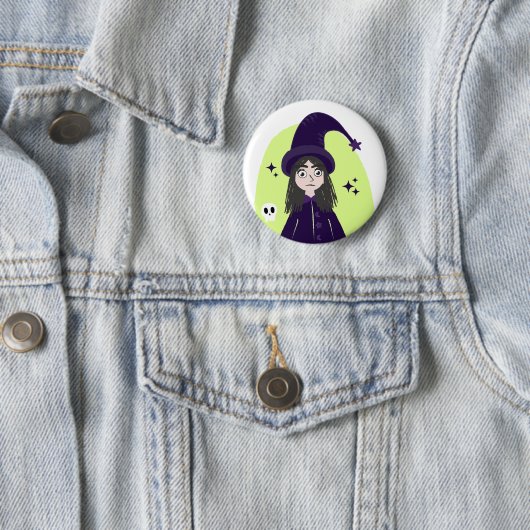 Reizvolle wütende süße Hexe Button (Beispiel)
