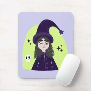 Reizvolle wütende süße Hexe Mousepad